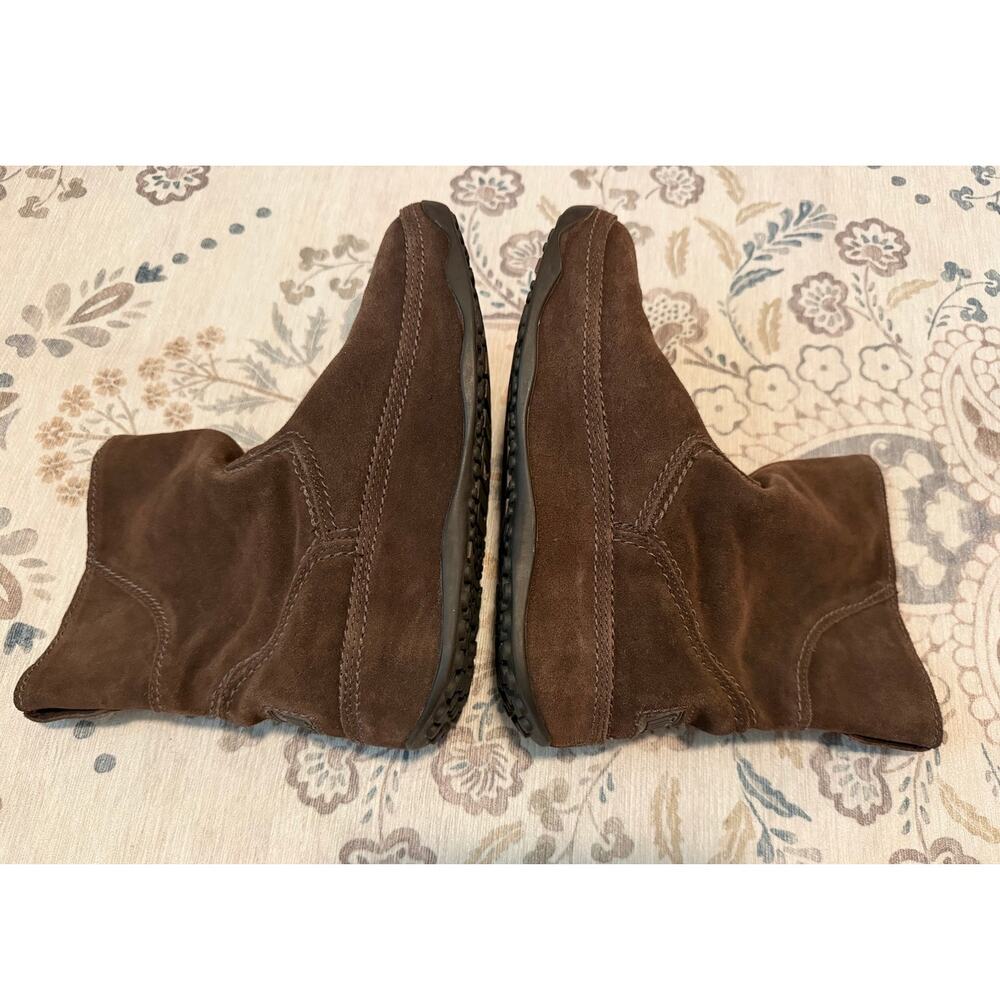 FitFlop Superboot Suede Mid Calf Boots Brown Women's Size 8 Microwobbleboard - Picture 6 of 7